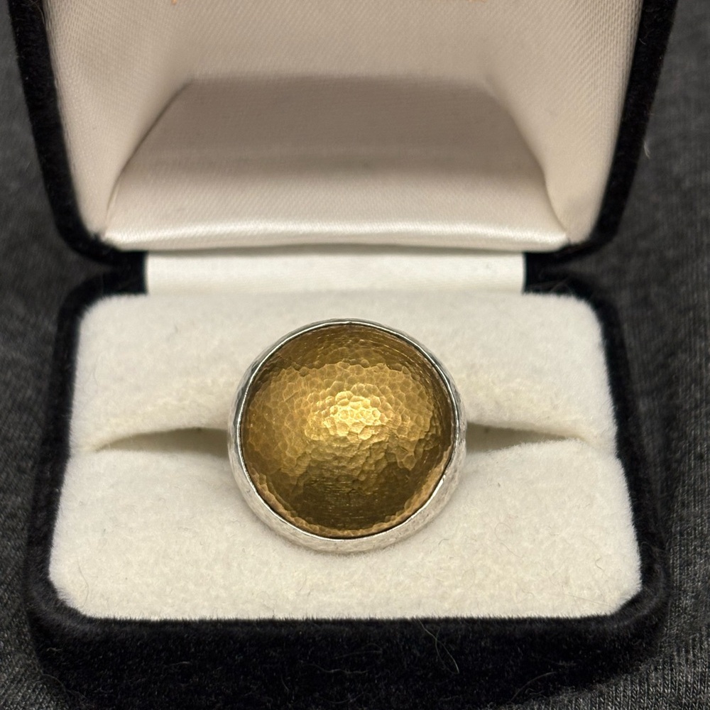 Gurhan Gold Hammered Dome Ring